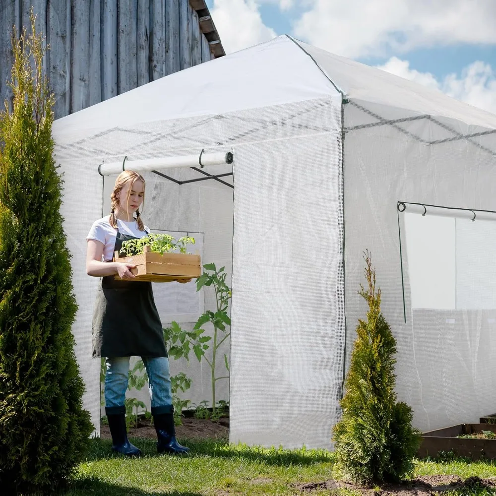 Instant Pop-up Greenhouse, Indoor Outdoor Plant Gardening Green House, Roll-Up Zipper Doors and Side Windows
Instant Pop-up Greenhouse, Indoor Outdoor Plant Gardening Green House, Roll-Up Zipper Doors and Side Windows