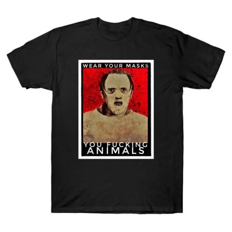 Wear Your Masks You F Animals Silence of the lambs Horror Hannibal Gift t shirt Scary Cannibal Graphic Clothes All size Tee
Wear Your Masks You F Animals Silence of the lambs Horror Hannibal Gift t shirt Scary Cannibal Graphic Clothes All size Tee
