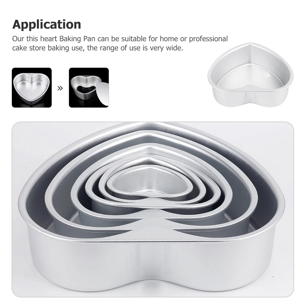 Heart Shaped Cake Pan Baking Plate Nonstick Tray Small Mold Aluminum Kitchen Tool Practical Mini Pans Oven Use Dessert Parties
Heart Shaped Cake Pan Baking Plate Nonstick Tray Small Mold Aluminum Kitchen Tool Practical Mini Pans Oven Use Dessert Parties