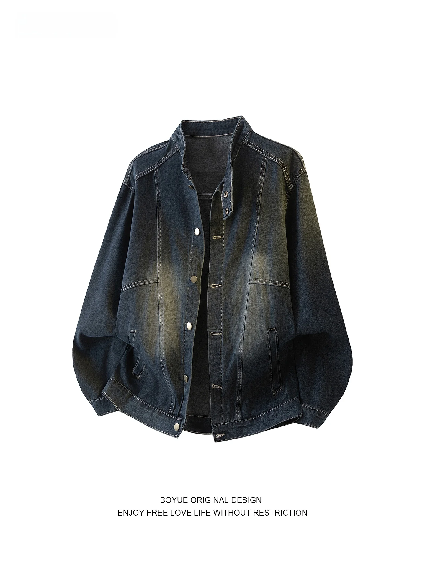 Boyue Casual Waed Denim Jaet Men's Trendy Brand Casual Sle Long Sve Outerwear Pure Color Button Closure No Hat
Boyue Casual Waed Denim Jaet Men's Trendy Brand Casual Sle Long Sve Outerwear Pure Color Button Closure No Hat