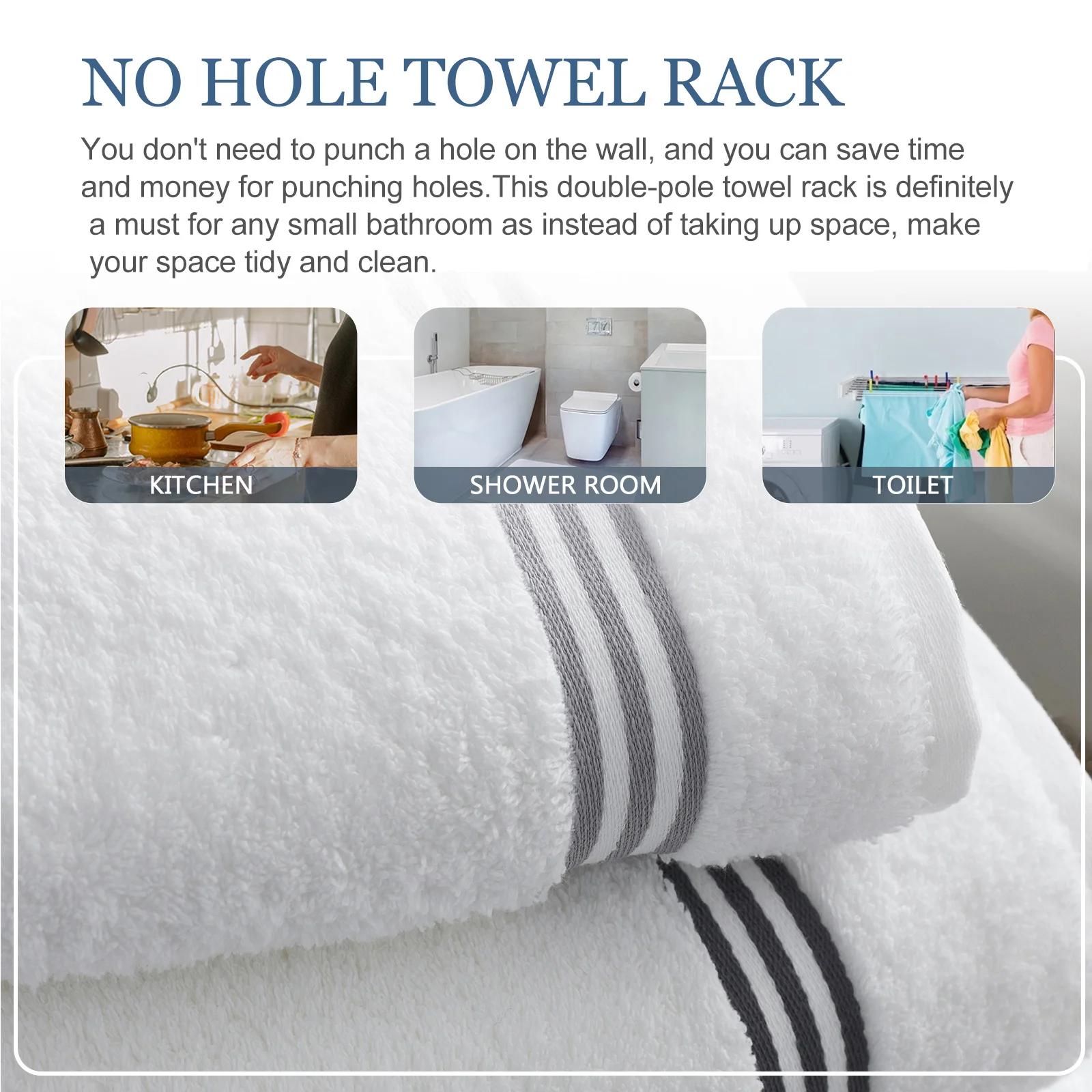 Wall Mounted Towel Holder Rack Paper Organizer Shelf Bathroom Kitchen Hand Drying Hanging Aluminum Alloy Nail Hardness Compact
Wall Mounted Towel Holder Rack Paper Organizer Shelf Bathroom Kitchen Hand Drying Hanging Aluminum Alloy Nail Hardness Compact