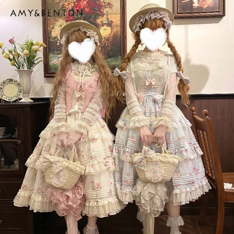 Graceful Pastoral Style CLA Series Long Lolita Dress for Women Sweet Floral Print Jsk High Waist Slim Ball Gown Dresses Spring
Graceful Pastoral Style CLA Series Long Lolita Dress for Women Sweet Floral Print Jsk High Waist Slim Ball Gown Dresses Spring