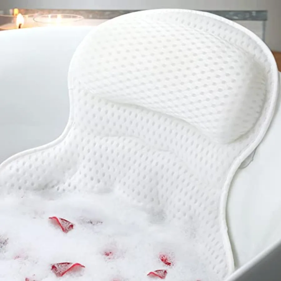 Bath Pillow Bathtub Pillow, Luxury Bath Pillows for Tub Neck and Back Support, Bath Tub Pillow Headrest with Soft 4D Mesh Fabri
Bath Pillow Bathtub Pillow, Luxury Bath Pillows for Tub Neck and Back Support, Bath Tub Pillow Headrest with Soft 4D Mesh Fabri