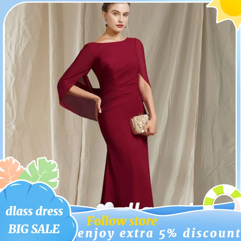 Dlass 2022 Mermaid Scoop Neck Floor-Length Chiffon Mother of the Bride Dresses Elegant Simple With Ruffle Wedding Party Gowns
Dlass 2022 Mermaid Scoop Neck Floor-Length Chiffon Mother of the Bride Dresses Elegant Simple With Ruffle Wedding Party Gowns