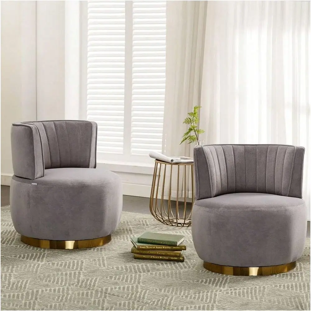 Swivel Upholstered Club Chairs, Set of 2 - Comfy 360° Rotating Accent Chairs for Living Spaces
Swivel Upholstered Club Chairs, Set of 2 - Comfy 360° Rotating Accent Chairs for Living Spaces