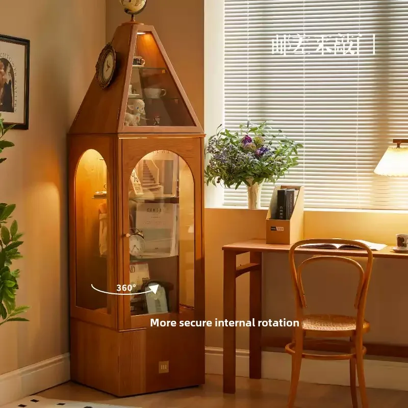 Retro Display Cabinet Cherry Wood Solid Wood Rotating Bookshelf Figure Corner Cabinet Bookcase Storage
Retro Display Cabinet Cherry Wood Solid Wood Rotating Bookshelf Figure Corner Cabinet Bookcase Storage
