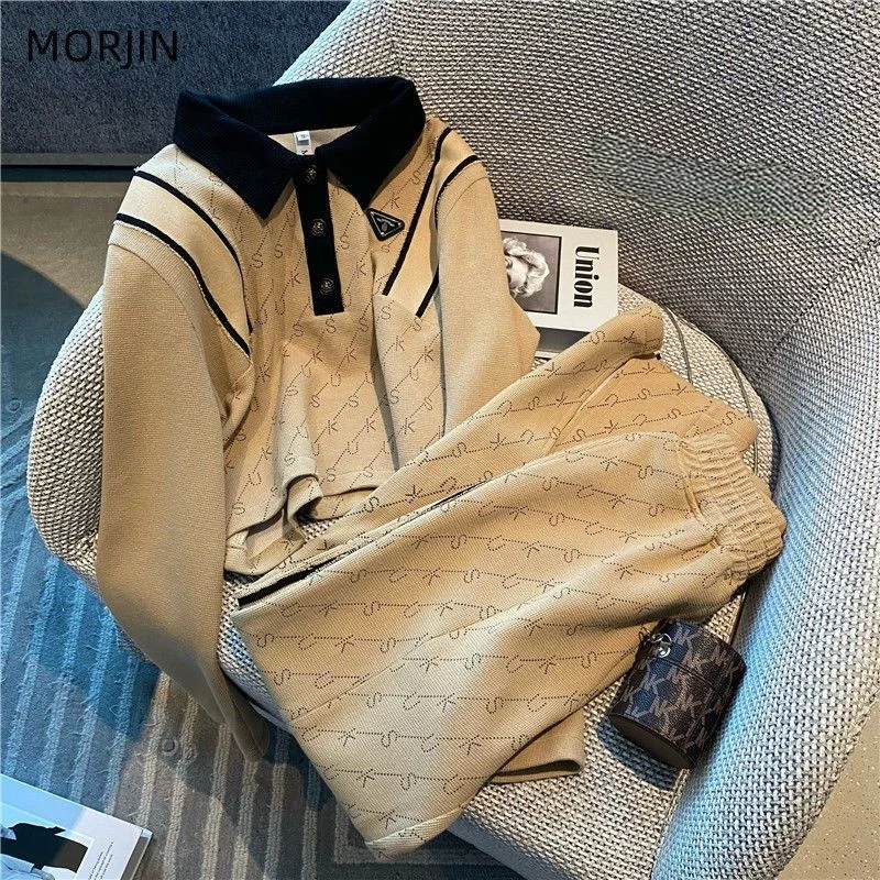 High Street Lapel Sweater Pants Two-piece Female Spring Autumn College Style Casual Sportswear Suit Trend
High Street Lapel Sweater Pants Two-piece Female Spring Autumn College Style Casual Sportswear Suit Trend