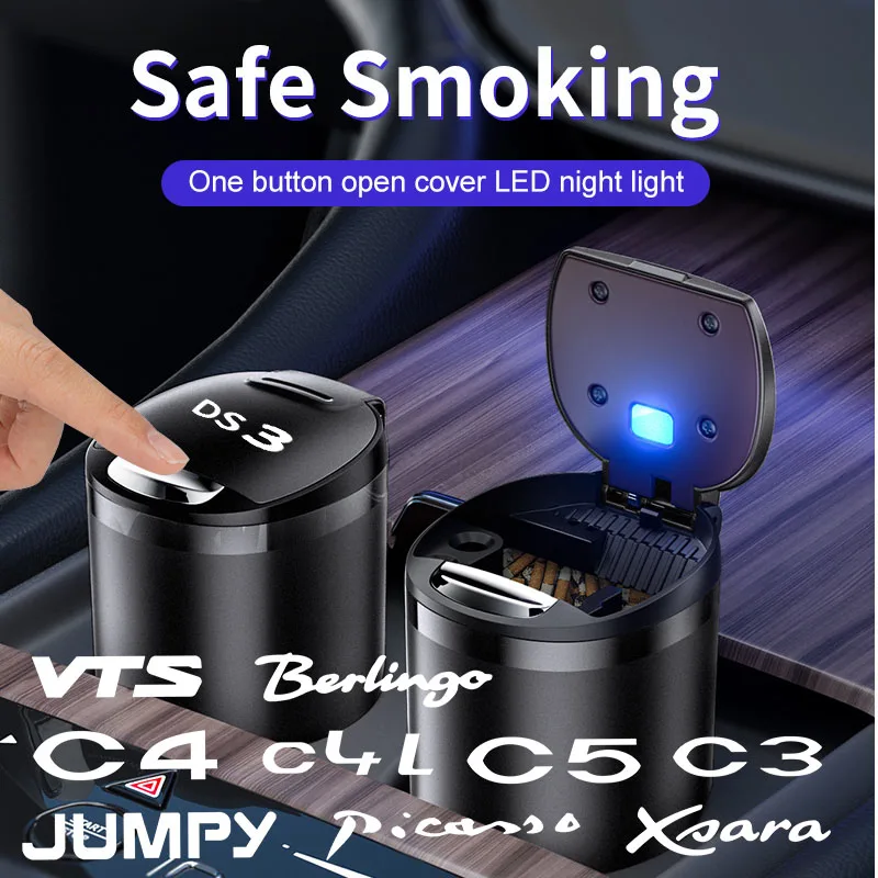 LED Portable Cigarette Container Storage Box Water Cup Holder Car Ashtray for Citroen C3 C4 C5 Ds3 C4L Picasso Xsara Berlingo
LED Portable Cigarette Container Storage Box Water Cup Holder Car Ashtray for Citroen C3 C4 C5 Ds3 C4L Picasso Xsara Berlingo