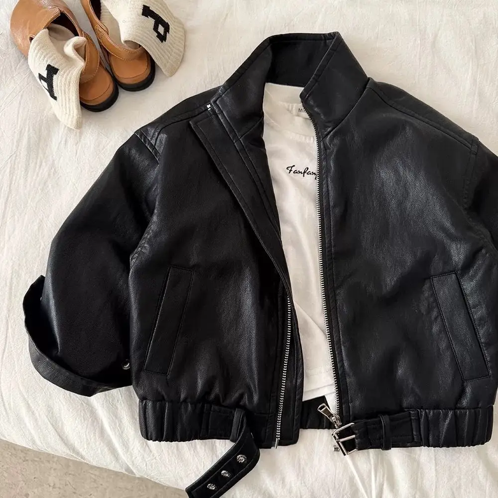 Spring and Autumn Children's Leather Jacket Fashion New Style for Boys and Girls Solid Color Zipper cardigan Coat
Spring and Autumn Children's Leather Jacket Fashion New Style for Boys and Girls Solid Color Zipper cardigan Coat