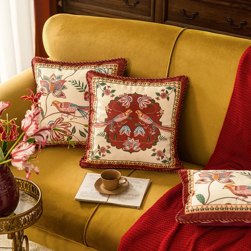 Retro Birds Pillows Red Velvet Cushion Case Luxury Classical Garden Flora Decorative Pillow Cover For Sofa Chair Home Decoration
Retro Birds Pillows Red Velvet Cushion Case Luxury Classical Garden Flora Decorative Pillow Cover For Sofa Chair Home Decoration
