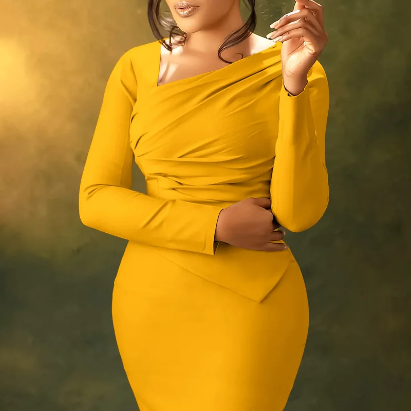 Customized 2025 Solid Long Sleeve Plus Size Dress Sexy Women Slim Fit Large Big Dresses Lady Summer Party Tight Curvy Dress
Customized 2025 Solid Long Sleeve Plus Size Dress Sexy Women Slim Fit Large Big Dresses Lady Summer Party Tight Curvy Dress