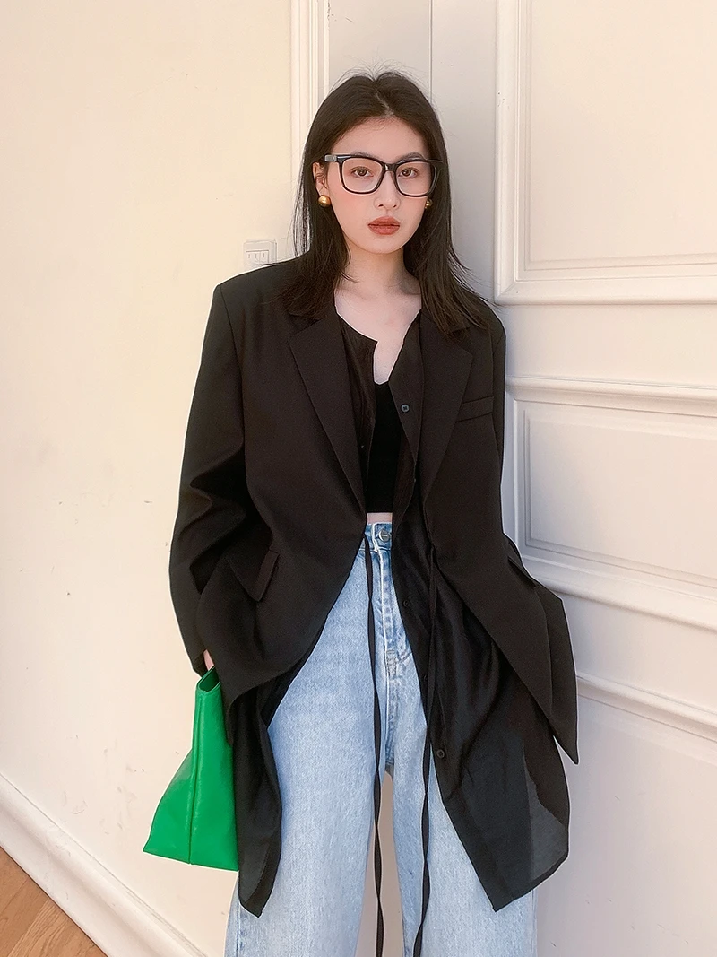 Женская куртка Ele с кружевными вставками, оригинальный дизайн, повседневная, с длинными рукавами, свободного кроя, на пуговицах, однотонная, весенняя мода
Женская куртка Ele с кружевными вставками, оригинальный дизайн, повседневная, с длинными рукавами, свободного кроя, на пуговицах, однотонная, весенняя мода