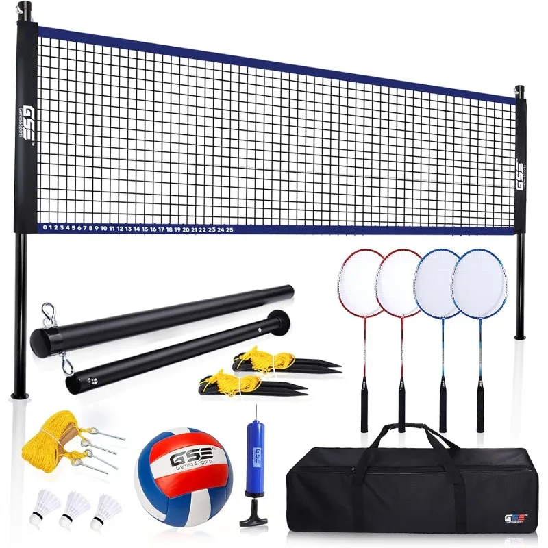 GSE Games & Sports Expert Outdoor Yard Sports Net Game Set для заднего двора, парков, пляжа, лужайки. Волейбольный комплект
GSE Games & Sports Expert Outdoor Yard Sports Net Game Set для заднего двора, парков, пляжа, лужайки. Волейбольный комплект