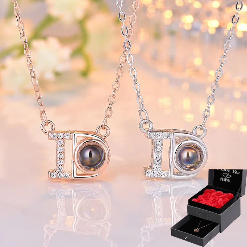 Amxiu DIY I Do Necklace 100 languages I love you Projection Necklace 925 Sterling Silver Necklace For Women Wedding Jewelry Gift
Amxiu DIY I Do Necklace 100 languages I love you Projection Necklace 925 Sterling Silver Necklace For Women Wedding Jewelry Gift