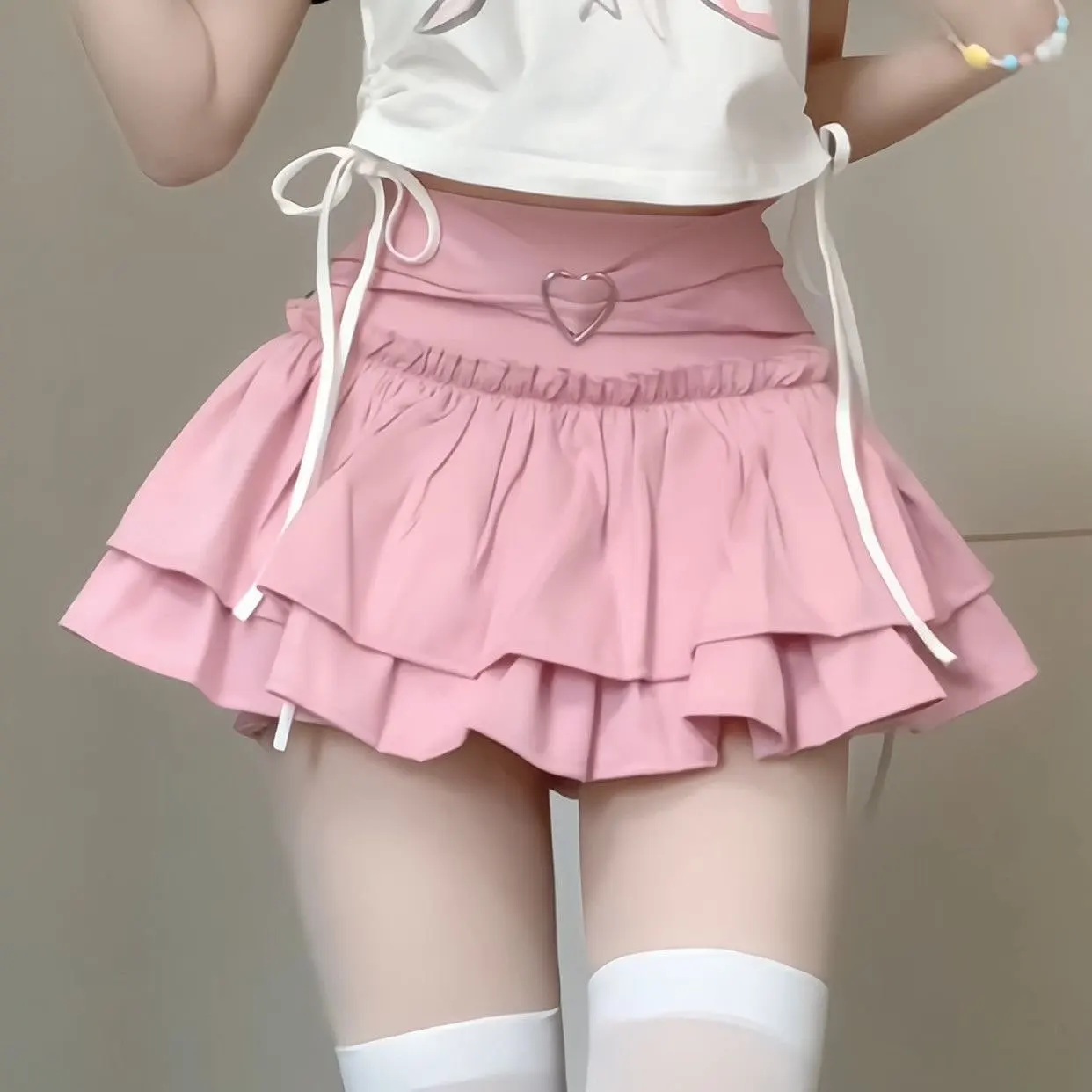 Kawaii Mini Skirt Black Pink Women's Skirt Fairycore Lolita Ruffle Pleated Y2k Skirt Korean Style Clothes Gothic Safety Skort
Kawaii Mini Skirt Black Pink Women's Skirt Fairycore Lolita Ruffle Pleated Y2k Skirt Korean Style Clothes Gothic Safety Skort