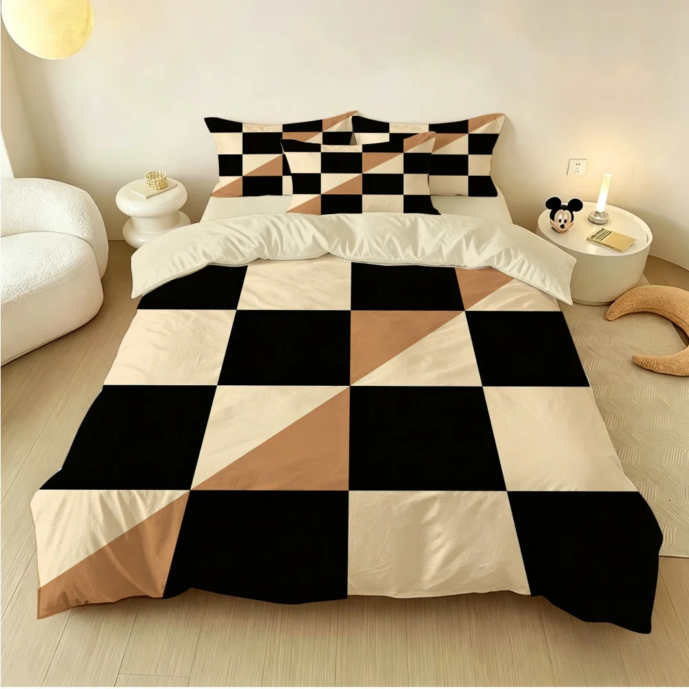 New 4pcs Contrasting Checkerboard Printed Coreless Down Duvet Cover Set, Multi Size Bedding Decoration, Large sized double bed
New 4pcs Contrasting Checkerboard Printed Coreless Down Duvet Cover Set, Multi Size Bedding Decoration, Large sized double bed