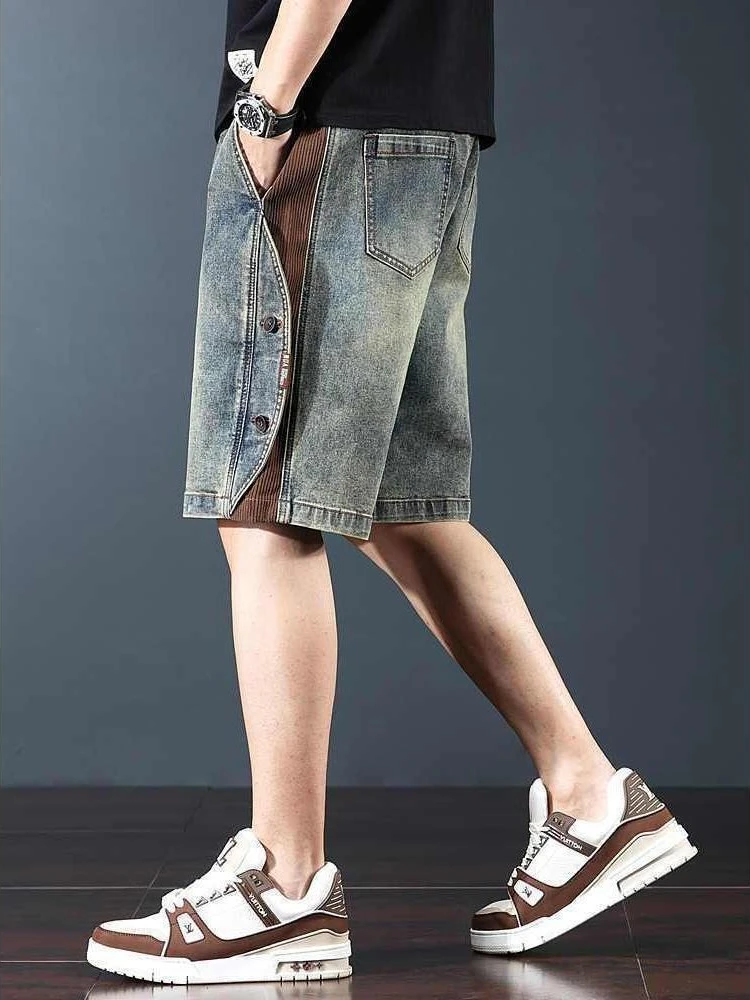 Men's New American Retro Vintage Heavyweight Denim Mid-Length Shorts Loose-Fit Casual Summer Patchwork Straight-Leg Knee-Length
Men's New American Retro Vintage Heavyweight Denim Mid-Length Shorts Loose-Fit Casual Summer Patchwork Straight-Leg Knee-Length