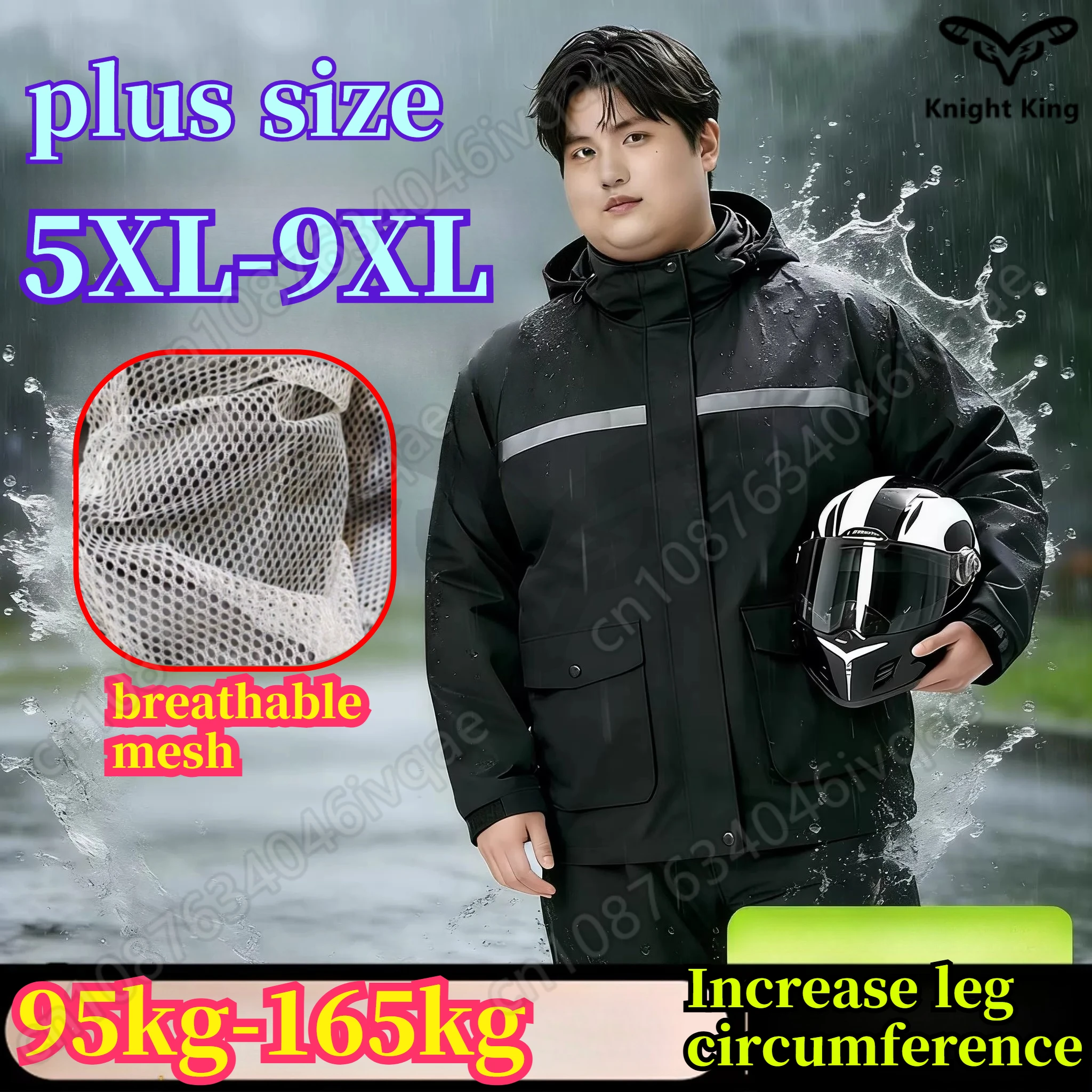 Large size raincoat 165kg adult wearing fat extra large takeaway rider rainstorm-proof motorcycle rider raincoat
Large size raincoat 165kg adult wearing fat extra large takeaway rider rainstorm-proof motorcycle rider raincoat