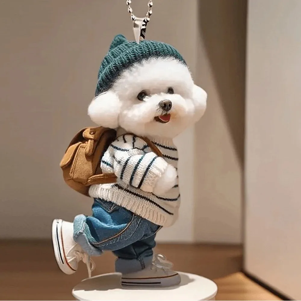 2D Creative Puppy Animal Acrylic Keychain Backpack Car Hanging Keyring Pendant Cute Teddy Dog Key Decor Accessories Ornament
2D Creative Puppy Animal Acrylic Keychain Backpack Car Hanging Keyring Pendant Cute Teddy Dog Key Decor Accessories Ornament