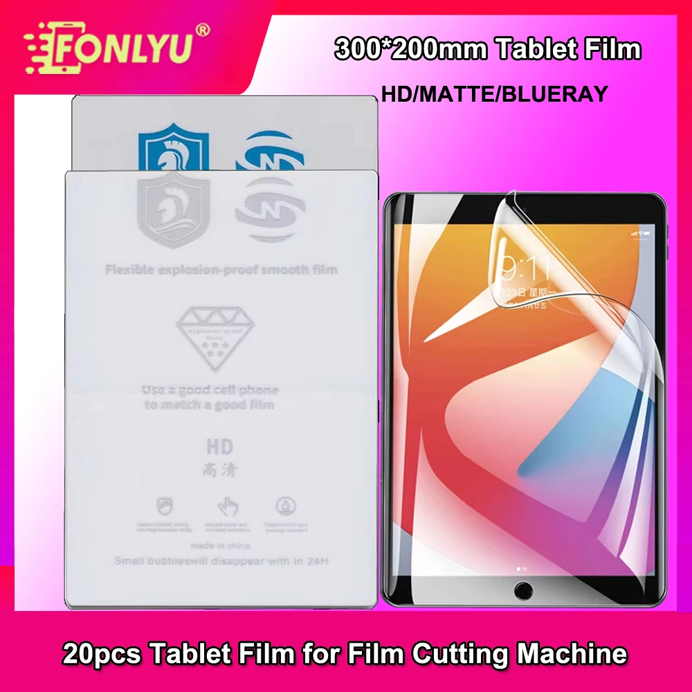 FONLYU 20pcs Tablets Screen Protectors for Plotter Cutting Machine TPU Hydrogel Micas for iPad Air Pro Laptop Protective Films
FONLYU 20pcs Tablets Screen Protectors for Plotter Cutting Machine TPU Hydrogel Micas for iPad Air Pro Laptop Protective Films