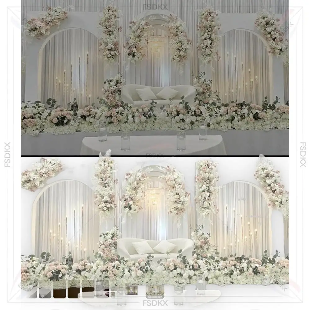 FSDKX Wedding Bridal Shower Decoration White 3D Layered Pvc Arch Curve Backdrop
FSDKX Wedding Bridal Shower Decoration White 3D Layered Pvc Arch Curve Backdrop