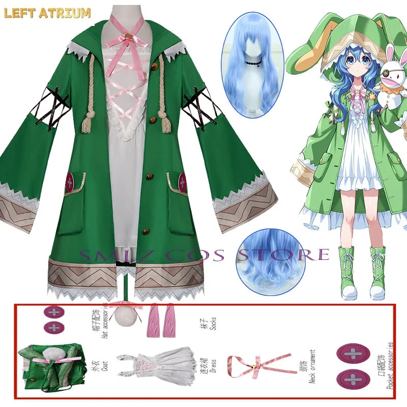 Himekawa Yoshino Cosplay Anime Date A Live Cosplay Hermit Costume Green Dress Wig Set Halloween Party Play Outfit for Woman
Himekawa Yoshino Cosplay Anime Date A Live Cosplay Hermit Costume Green Dress Wig Set Halloween Party Play Outfit for Woman