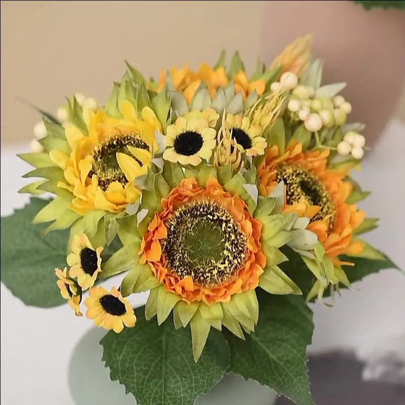 Artificial flowers, Vintage Silk, Sunflower Bouquet, Vintage Bride Holding Fake Flowers, Wedding Decoration Accessories
Artificial flowers, Vintage Silk, Sunflower Bouquet, Vintage Bride Holding Fake Flowers, Wedding Decoration Accessories