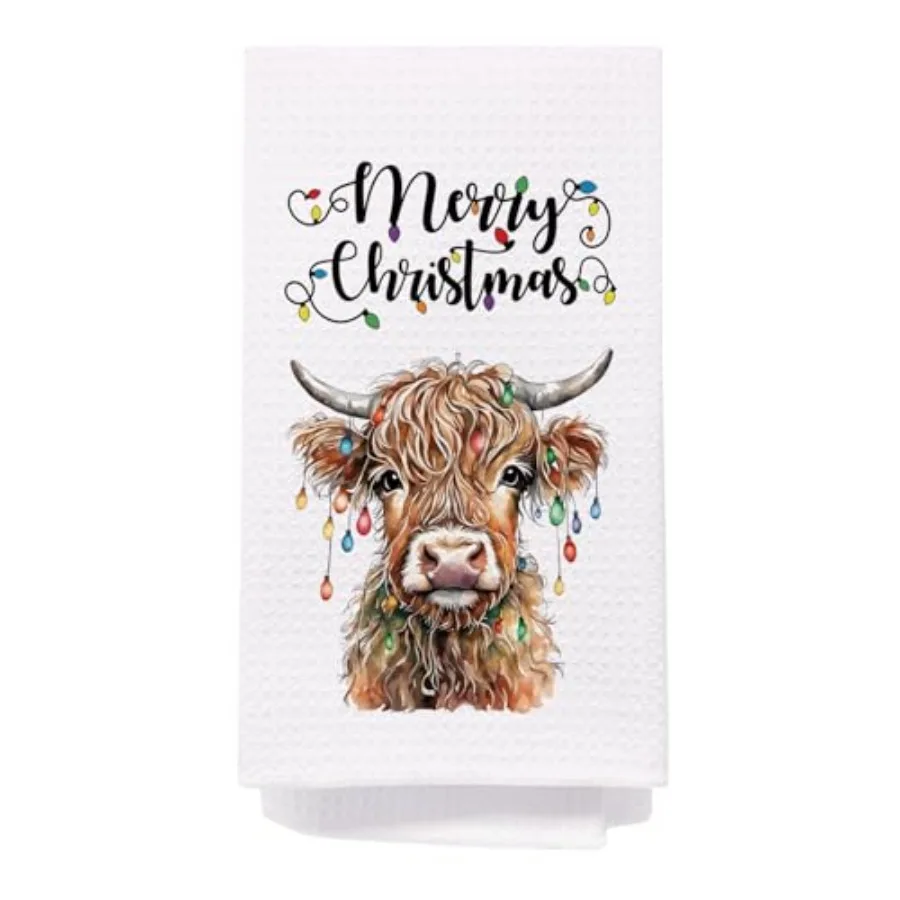 Western Cow Christmas Kitchen and Bathroom Hand Towels, Holiday Dish Towels, Festive Bathroom Kitchen Decor, 16x24 Inch
Western Cow Christmas Kitchen and Bathroom Hand Towels, Holiday Dish Towels, Festive Bathroom Kitchen Decor, 16x24 Inch