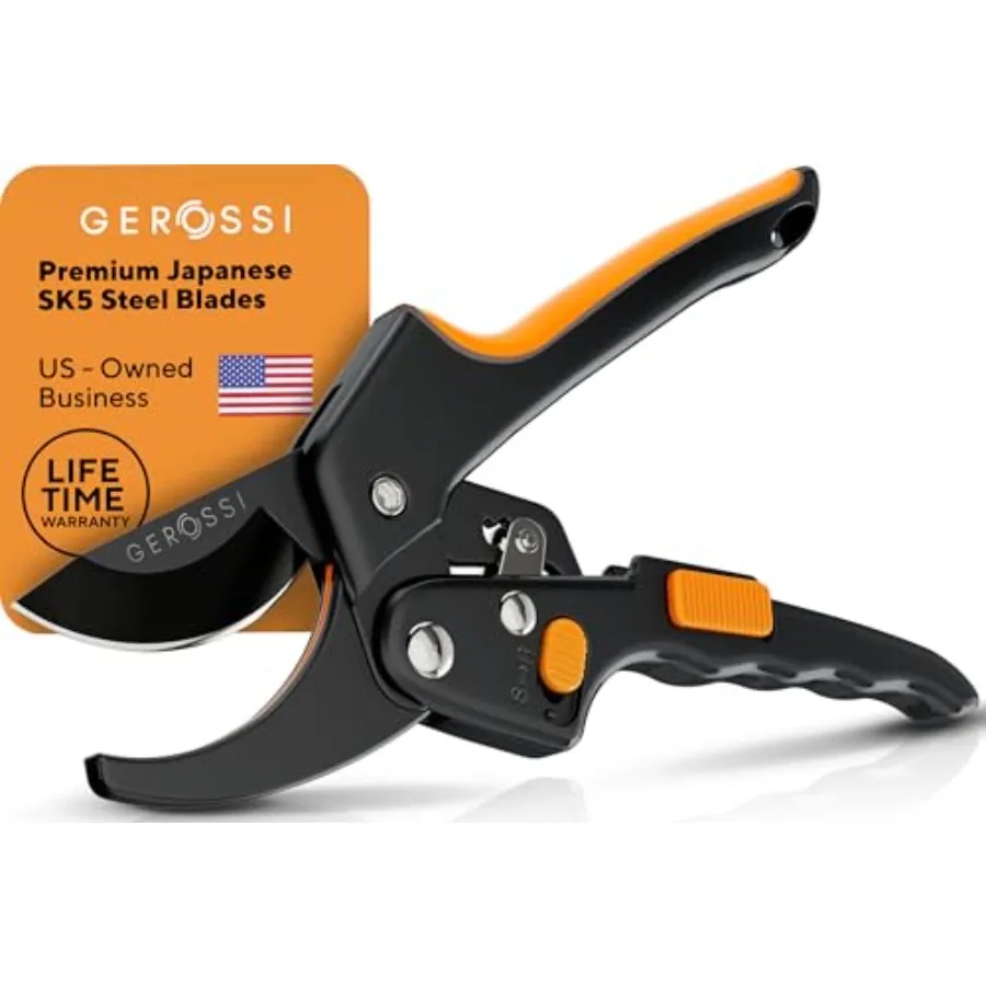 Ratchet Pruning Shears for Gardening Heavy Duty - Increases Cutting Power 3x - Perfect Ratchet Pruners for Weak Hands and Arthr
Ratchet Pruning Shears for Gardening Heavy Duty - Increases Cutting Power 3x - Perfect Ratchet Pruners for Weak Hands and Arthr