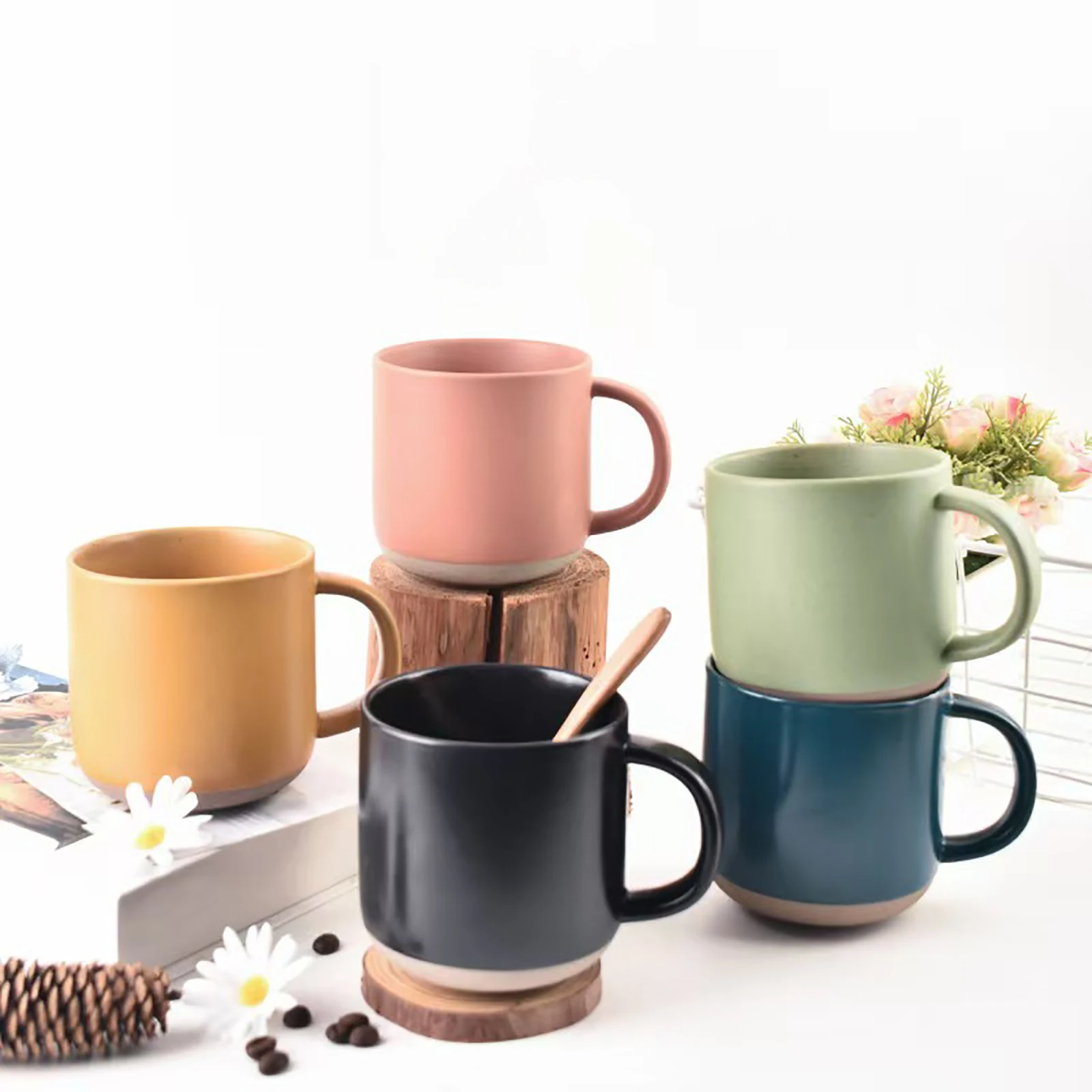 Modern Ceramic Coffee Mug, 12.8 oz Capacity, 6 Colors Matte Finish with Grey Base Tea Cups Ideal Gift for Friends Drinkware 2025
Modern Ceramic Coffee Mug, 12.8 oz Capacity, 6 Colors Matte Finish with Grey Base Tea Cups Ideal Gift for Friends Drinkware 2025