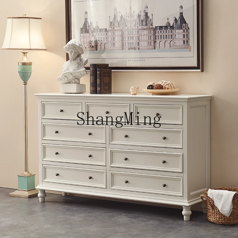 CL solid wood chest white living room storage cabinet bedroom locker nine multi-functional of drawers
CL solid wood chest white living room storage cabinet bedroom locker nine multi-functional of drawers