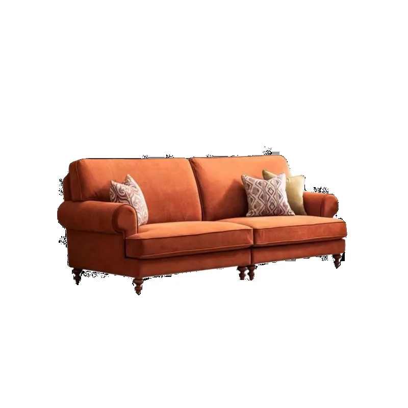 Living room three-person sofa retro latex fabric solid wood simple sofa home furniture
Living room three-person sofa retro latex fabric solid wood simple sofa home furniture