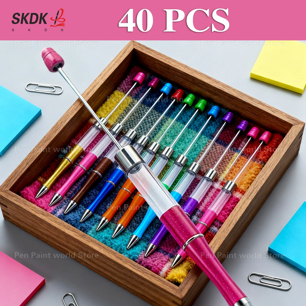 40Pcs DIY Rotating Plastic Empty Tube Bead Pen – Clear Display Ballpoint Pen, Creative Bead Pen for Scrapbooks & Parties
40Pcs DIY Rotating Plastic Empty Tube Bead Pen – Clear Display Ballpoint Pen, Creative Bead Pen for Scrapbooks & Parties