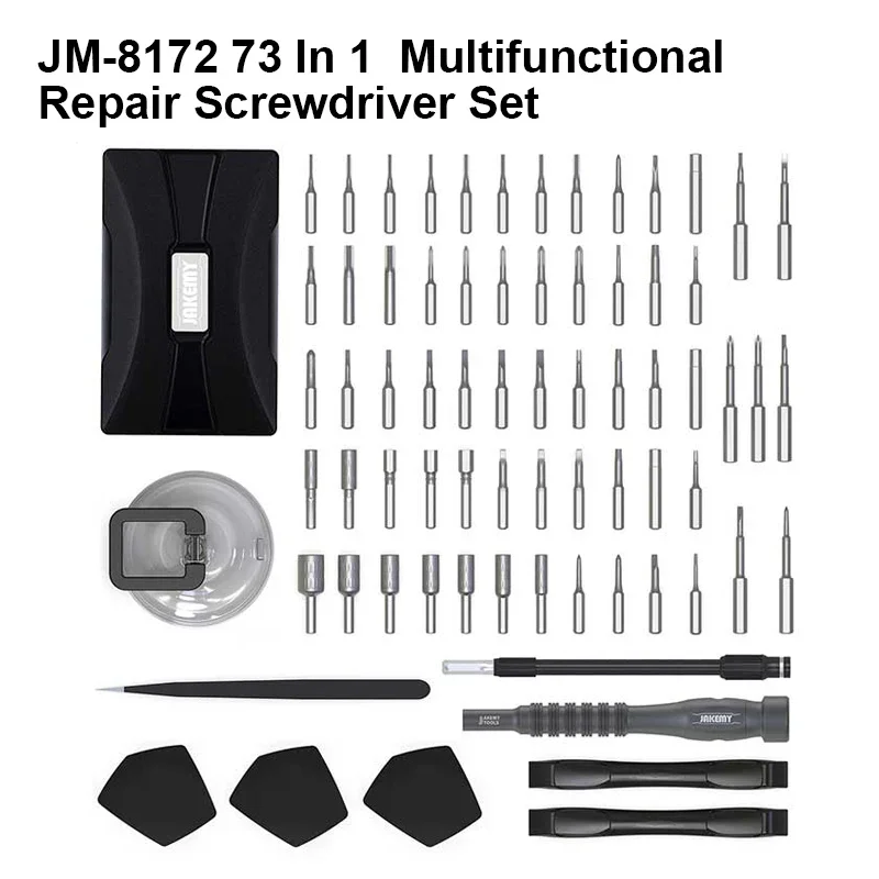JAKEMY JM-8172 Universal Repair Screwdriver Kit for Mobile Phone Camera Tablet Disassembly Repair Precision Bolt Driver Set
JAKEMY JM-8172 Universal Repair Screwdriver Kit for Mobile Phone Camera Tablet Disassembly Repair Precision Bolt Driver Set