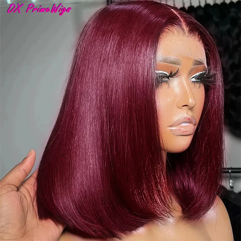 99j Burgundy 13x4 Lace Frontal Bob Wig for Women Straight Burgundy Human Hair Wigs 200% Density Transparent Lace Frontal Bob Wig
99j Burgundy 13x4 Lace Frontal Bob Wig for Women Straight Burgundy Human Hair Wigs 200% Density Transparent Lace Frontal Bob Wig