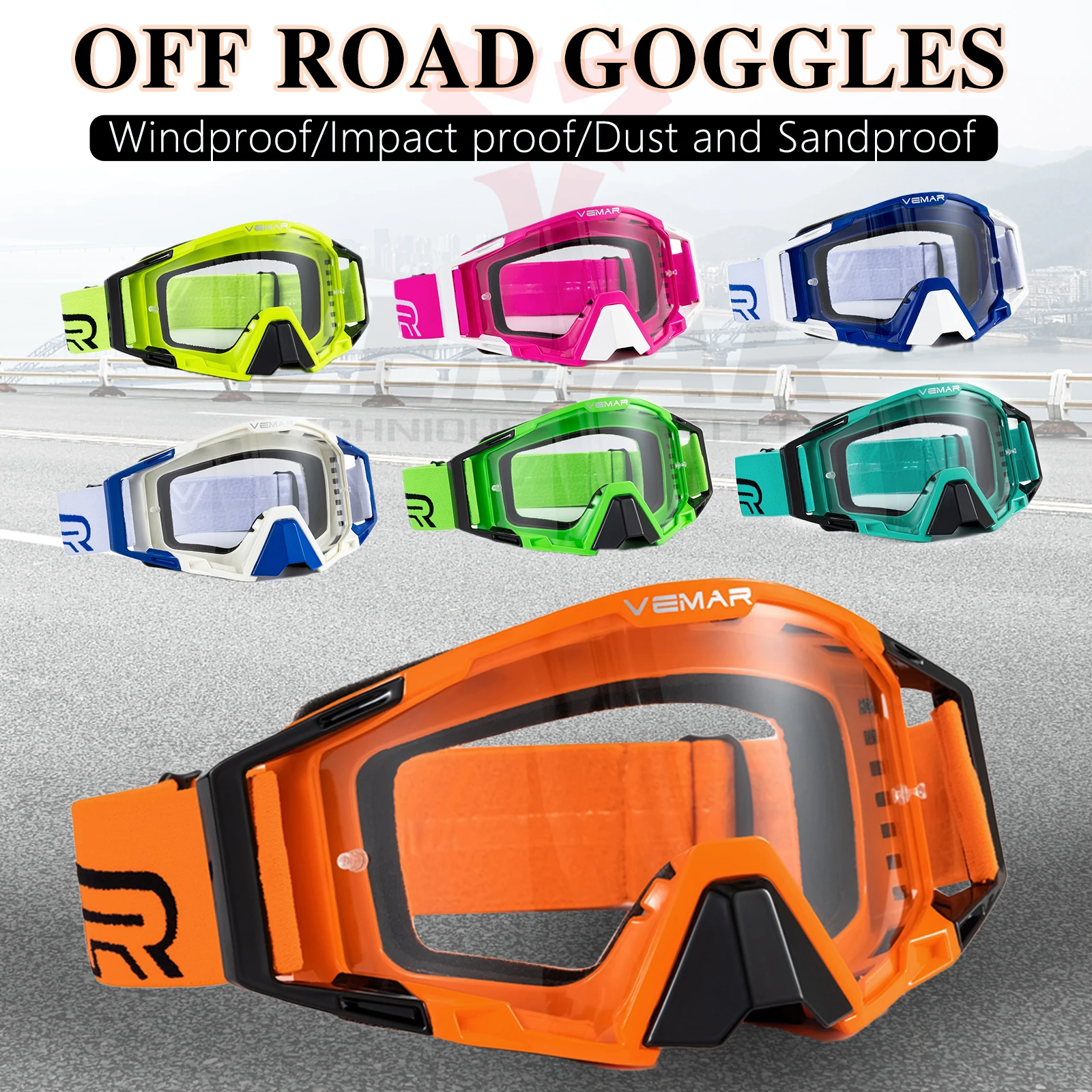 Colorful Vemar Motorcycle Goggles Glasses Windproof Motocross Sunglasses Ski Off-road Helmet Glasses Cycling Racing High Quality
Colorful Vemar Motorcycle Goggles Glasses Windproof Motocross Sunglasses Ski Off-road Helmet Glasses Cycling Racing High Quality