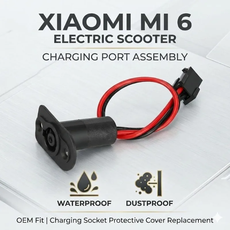 Waterproof Dustproof Charging Port Assembly for Xiaomi Mi 6 Electric Scooter Fit Charging Socket Protective Cover Replacement
Waterproof Dustproof Charging Port Assembly for Xiaomi Mi 6 Electric Scooter Fit Charging Socket Protective Cover Replacement