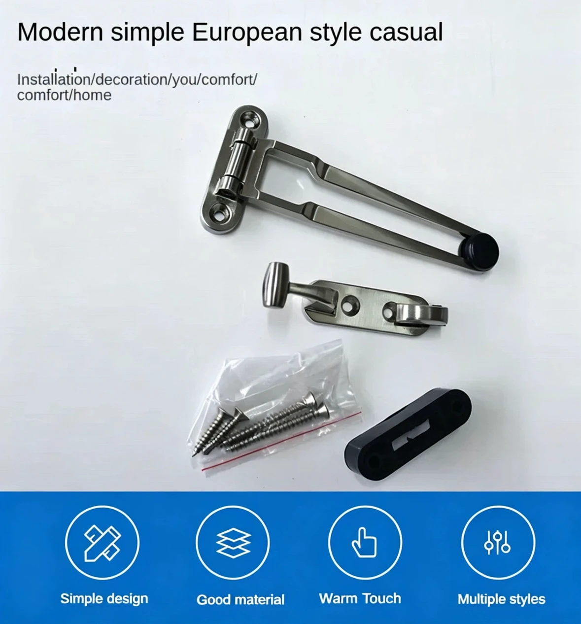 Anti-Theft Door Lock, Zinc Alloy Hotel Security Latch, hotel specific anti lock buckle, solid bolt door bolt
Anti-Theft Door Lock, Zinc Alloy Hotel Security Latch, hotel specific anti lock buckle, solid bolt door bolt