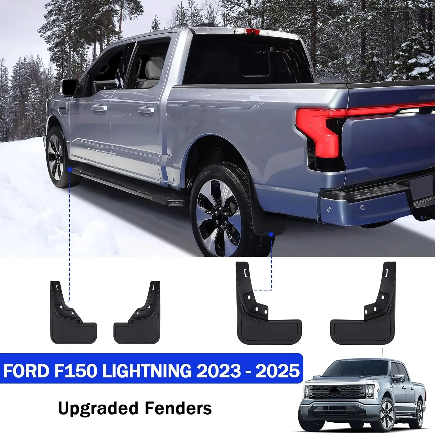 Mudflaps For Ford F150 Lightning 2022-2026 Mud Flaps for Trucks Pickup Splash Guards Car Fenders Guard 2023 2024 2025
Mudflaps For Ford F150 Lightning 2022-2026 Mud Flaps for Trucks Pickup Splash Guards Car Fenders Guard 2023 2024 2025