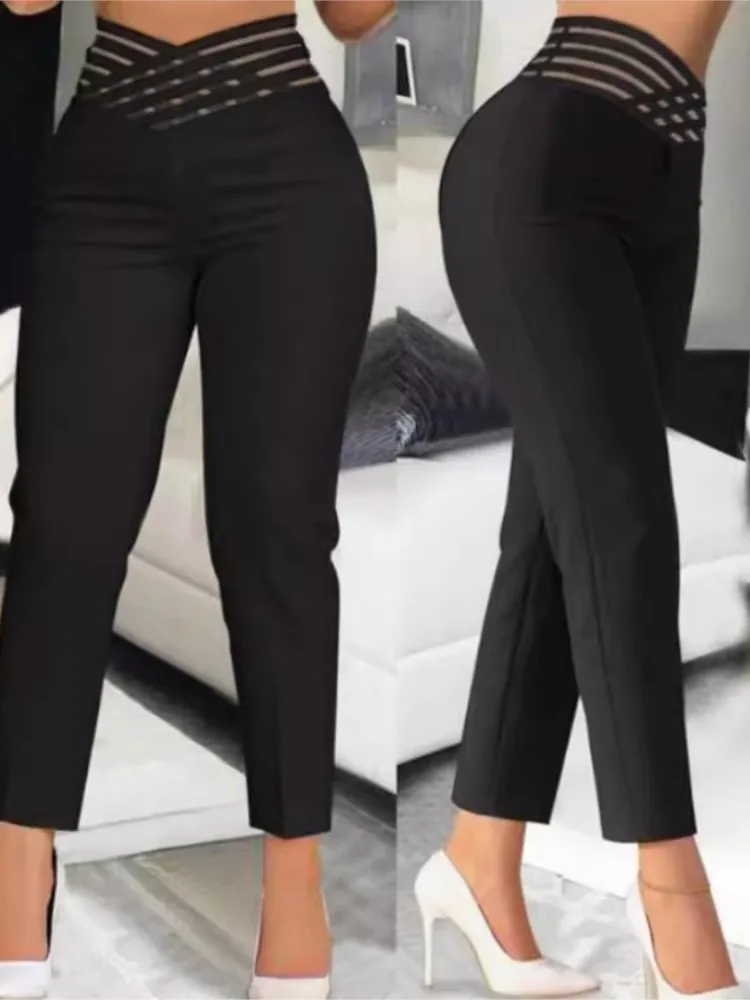 Женские модные брюки, повседневные офисные черно-белые узкие брюки до щиколотки, женские сексуальные брюки с высокой талией, весна-лето
Женские модные брюки, повседневные офисные черно-белые узкие брюки до щиколотки, женские сексуальные брюки с высокой талией, весна-лето