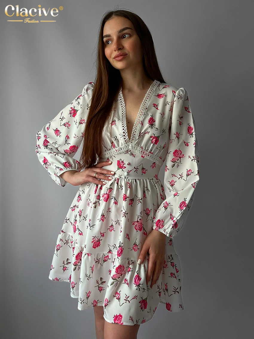 Clacive Sexy Loose Print Women's Dress 2025 Fashion V-Neck Long Sleeve Mini Dresses Elegant High Waist Pleated Female Dress
Clacive Sexy Loose Print Women's Dress 2025 Fashion V-Neck Long Sleeve Mini Dresses Elegant High Waist Pleated Female Dress