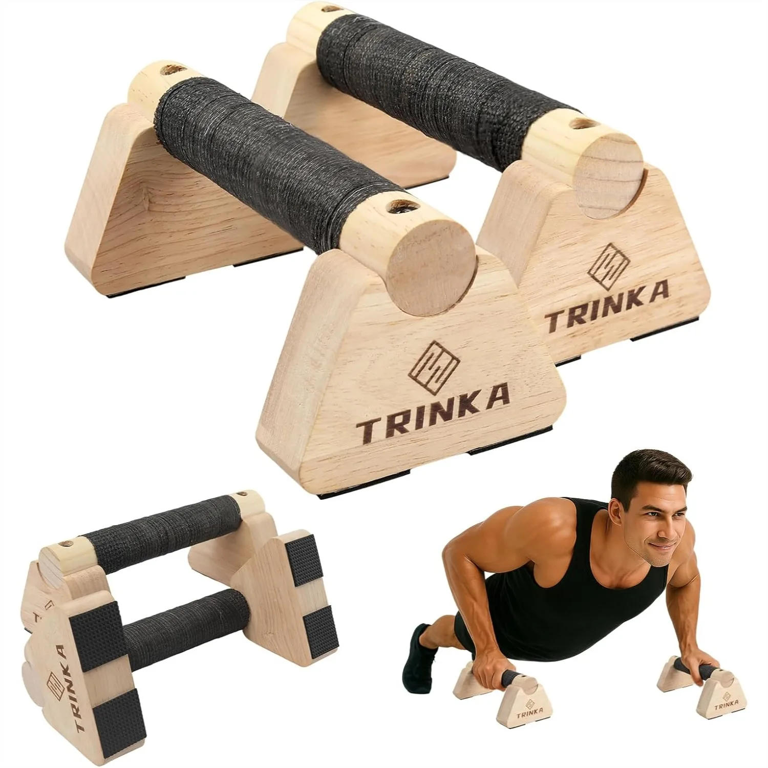 Wooden Parallettes Push Up Bars, 2 PCS Calisthenics Bars with Non-Slip Base, Pushup Handles for Floor Home Fitness, Strength
Wooden Parallettes Push Up Bars, 2 PCS Calisthenics Bars with Non-Slip Base, Pushup Handles for Floor Home Fitness, Strength