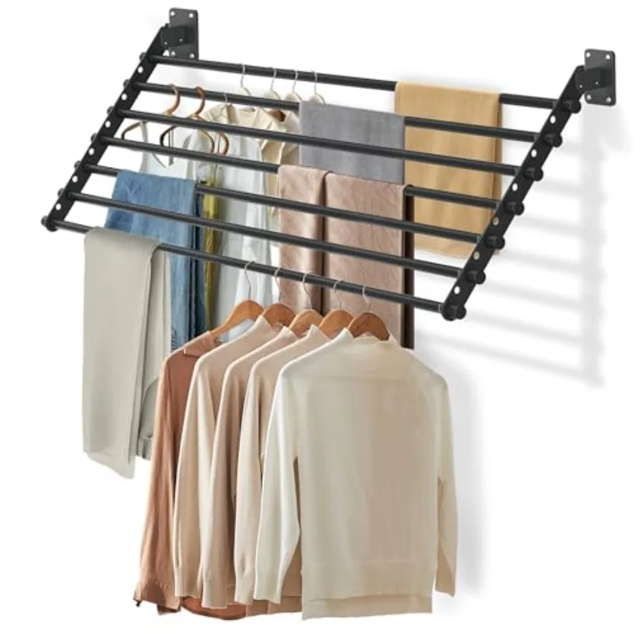 Wall Mounted Clothes Drying Rack 28 Inch Foldable Laundry Drying Rack for Wall Mount, Space Saving Indoor Drying Rack for Cloth
Wall Mounted Clothes Drying Rack 28 Inch Foldable Laundry Drying Rack for Wall Mount, Space Saving Indoor Drying Rack for Cloth