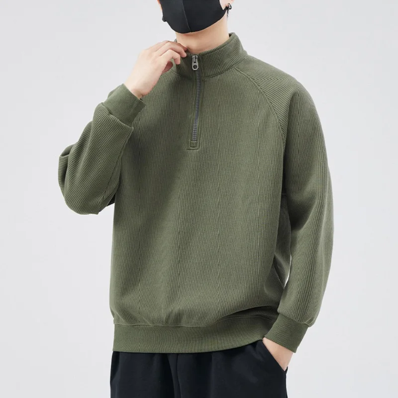 Youth Popular Stand Collar Senior Sense Half Zip Hoodie Men Harajuku Early Spring Loose Trend Pullover Stand Collar Base Shirt
Youth Popular Stand Collar Senior Sense Half Zip Hoodie Men Harajuku Early Spring Loose Trend Pullover Stand Collar Base Shirt