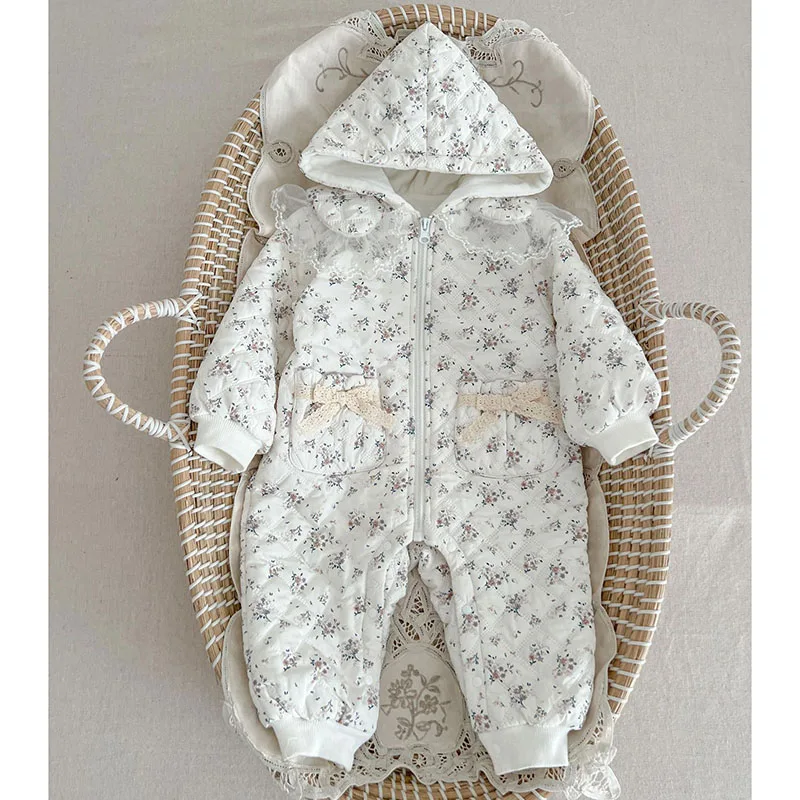 Winter Toddler Baby Girl Thicken Warm Romper Floral Printing Hooded Newborn Baby Girl Jumpsuit Children Thicken Warm Clothes
Winter Toddler Baby Girl Thicken Warm Romper Floral Printing Hooded Newborn Baby Girl Jumpsuit Children Thicken Warm Clothes