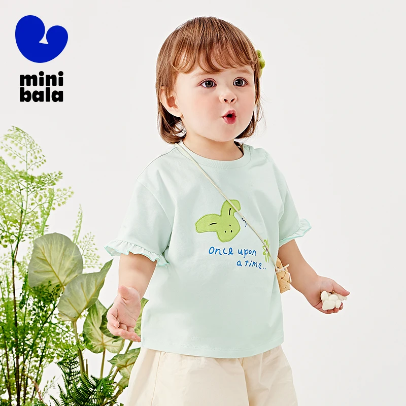 Mini Bala Baby Girls Short Sleeve T-Shirt Summer New Ruffle Trim Soft Cotton Tee
Mini Bala Baby Girls Short Sleeve T-Shirt Summer New Ruffle Trim Soft Cotton Tee