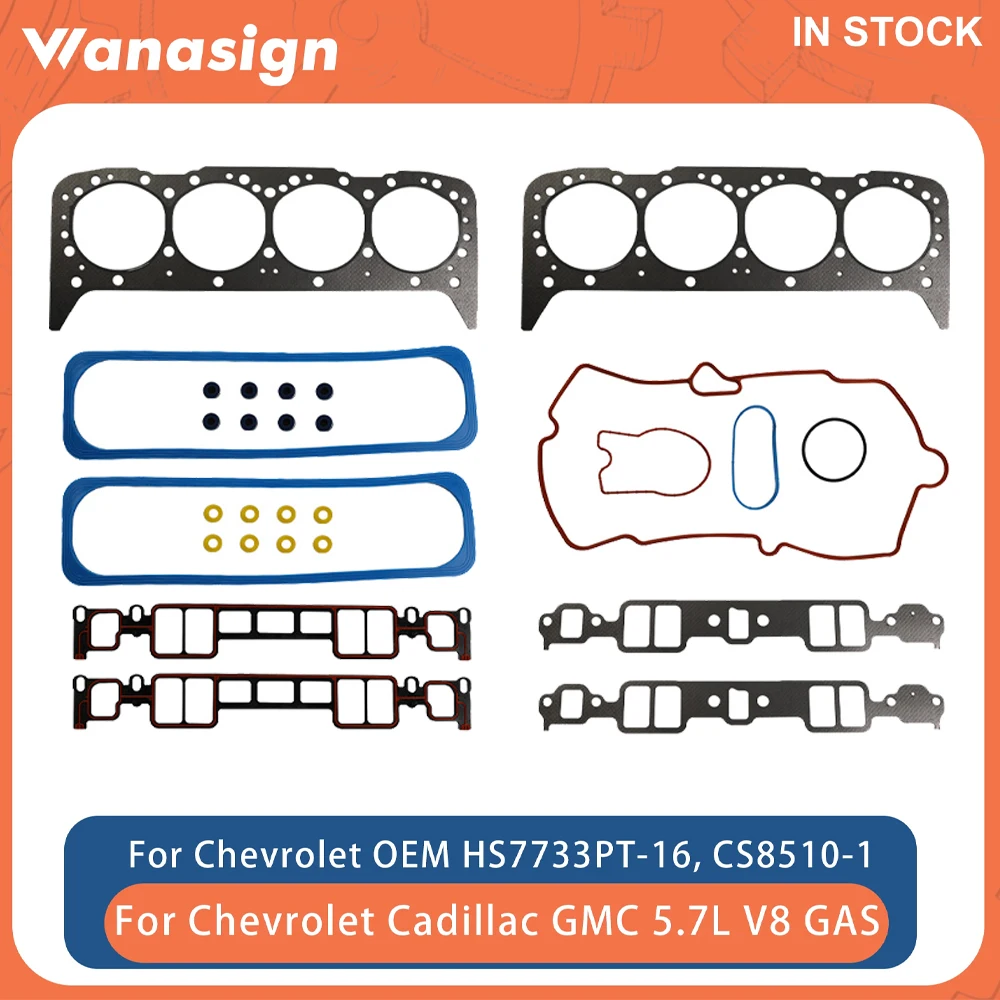 Engine Head Full Gasket Sets Fit 5.7 L For Chevrolet Cadillac GMC GM ISUZU AM General Escalade Yukon 5.7L OHV V8 GAS HS7733PT-16
Engine Head Full Gasket Sets Fit 5.7 L For Chevrolet Cadillac GMC GM ISUZU AM General Escalade Yukon 5.7L OHV V8 GAS HS7733PT-16