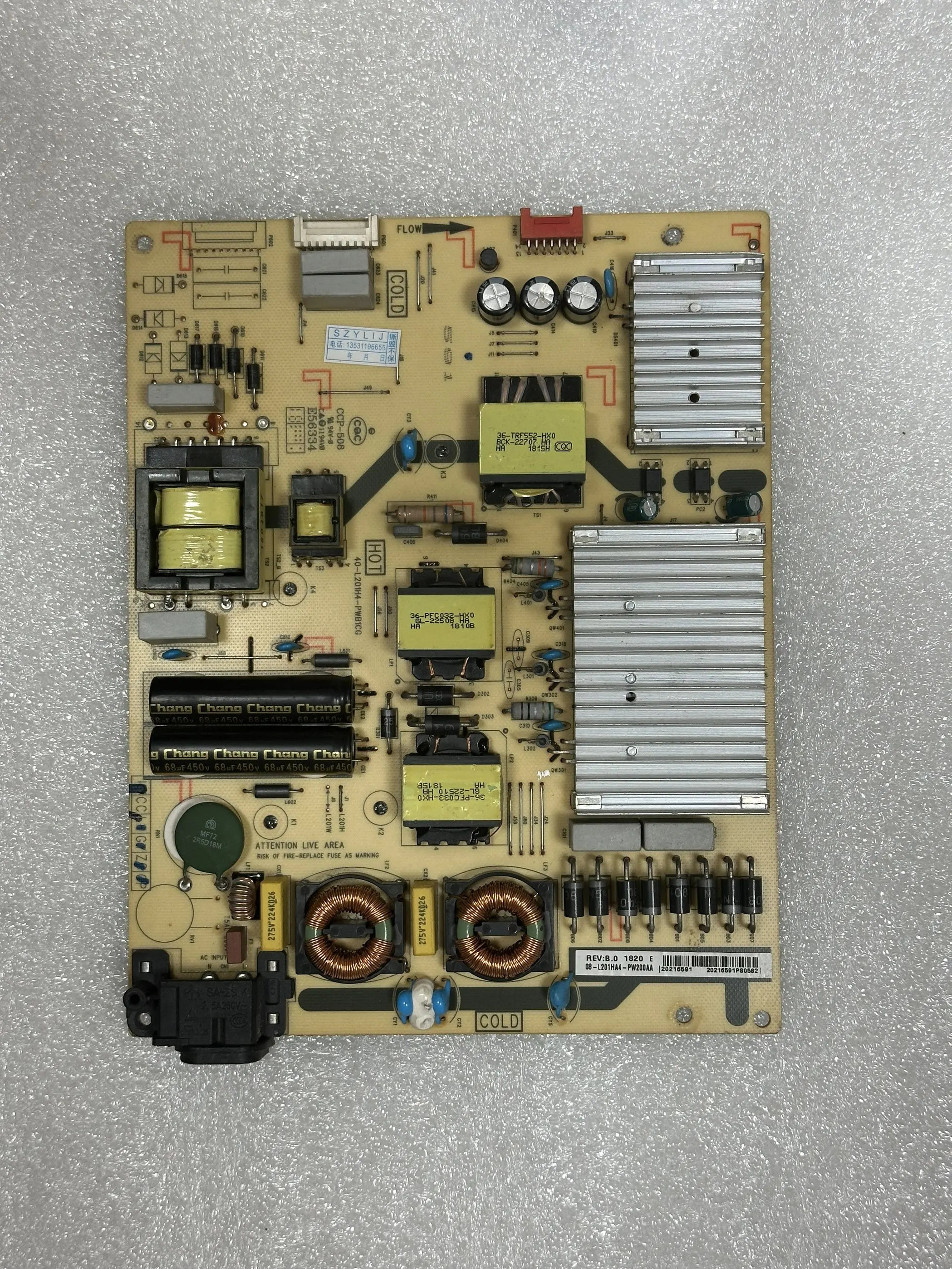 Оригинальная плата питания 65P3 65A950C L65A880C 40-L201H4-PWB1CG на складе
Оригинальная плата питания 65P3 65A950C L65A880C 40-L201H4-PWB1CG на складе