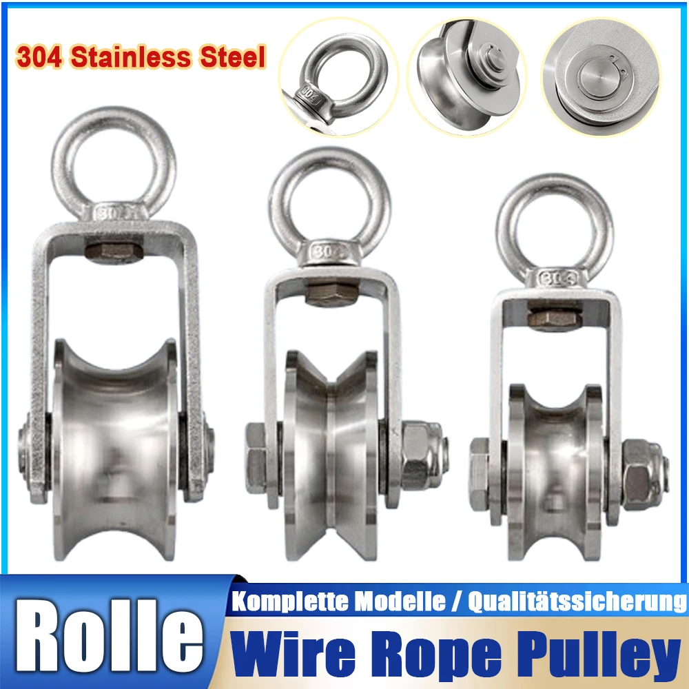 U/V Type Swivel Pulley 304 Stainless Steel Duplex Bearing Super-Silent Detachable Rotation Pulley System Gym Traction Wheel
U/V Type Swivel Pulley 304 Stainless Steel Duplex Bearing Super-Silent Detachable Rotation Pulley System Gym Traction Wheel