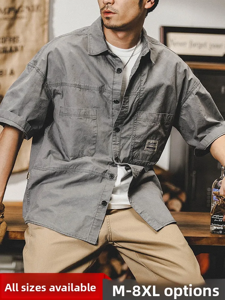 American Retro Workwear ort Sve Cotton irt Men Summer Loose plus Size Big Code Japanese Sle Pure Cotton irt
American Retro Workwear ort Sve Cotton irt Men Summer Loose plus Size Big Code Japanese Sle Pure Cotton irt